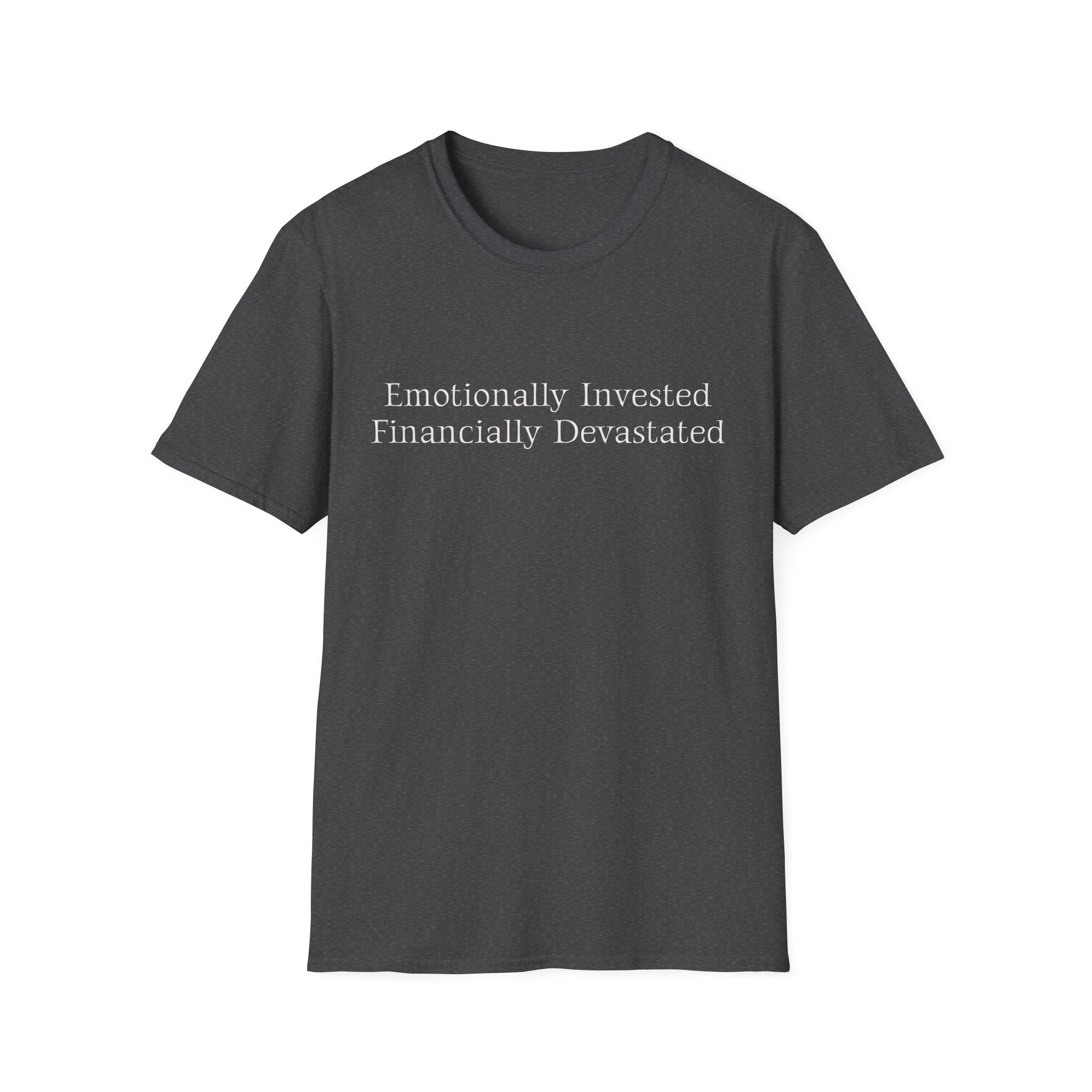 Emotionally Invested Financially Devastated Broke Cheer Dad T-Shirt | Funny Cheer Dad Tee