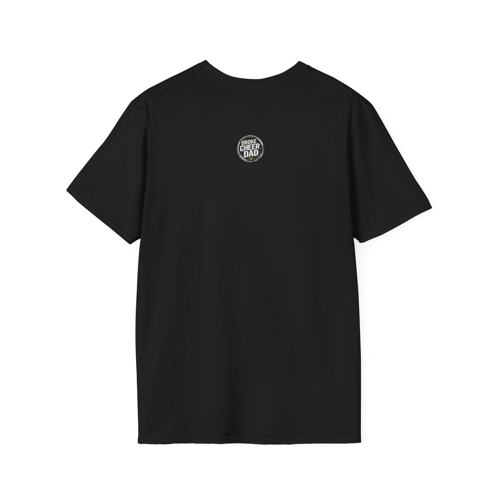 Emotionally Invested Financially Devastated Broke Cheer Dad T-Shirt | Funny Cheer Dad Tee