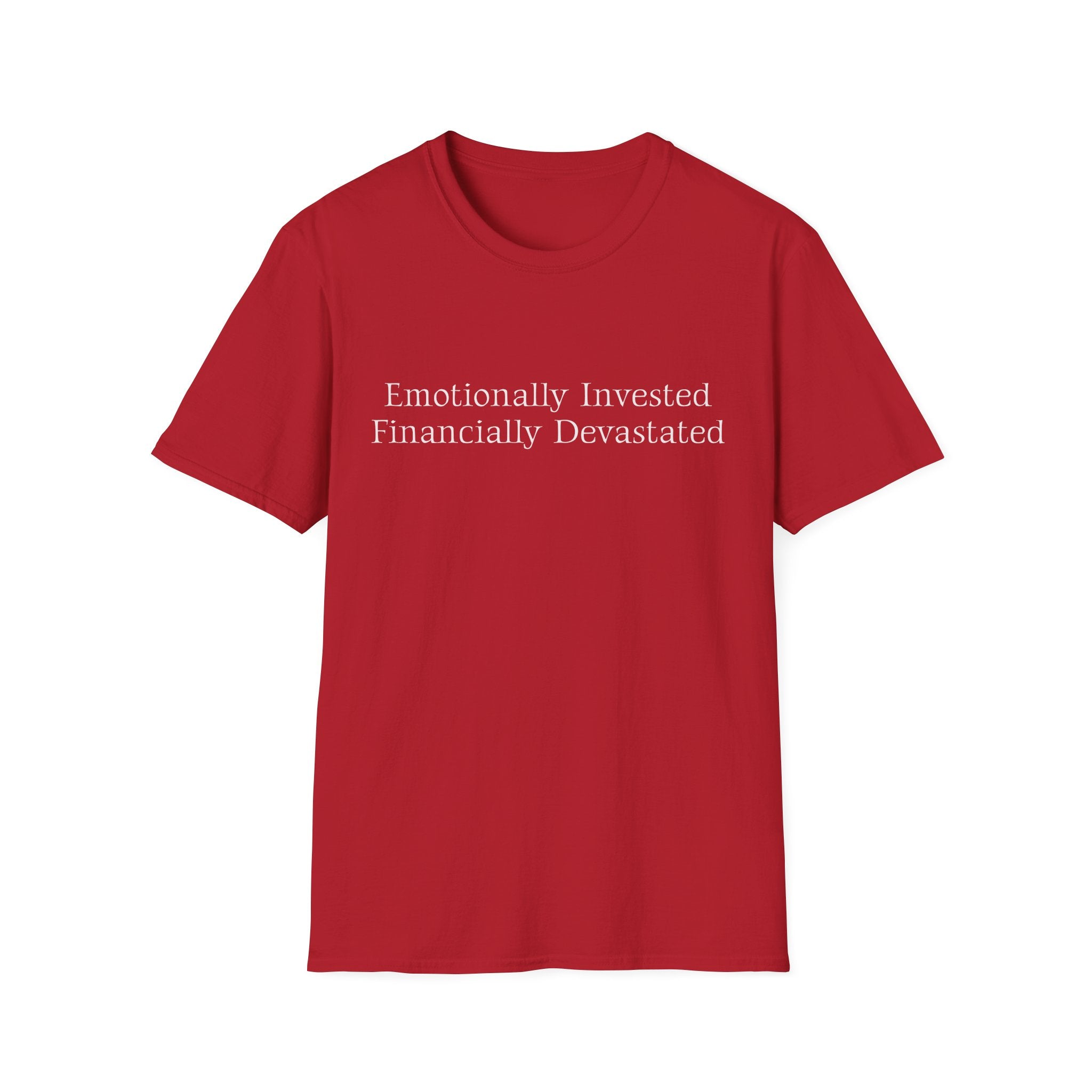 Emotionally Invested Financially Devastated Broke Cheer Dad T-Shirt | Funny Cheer Dad Tee