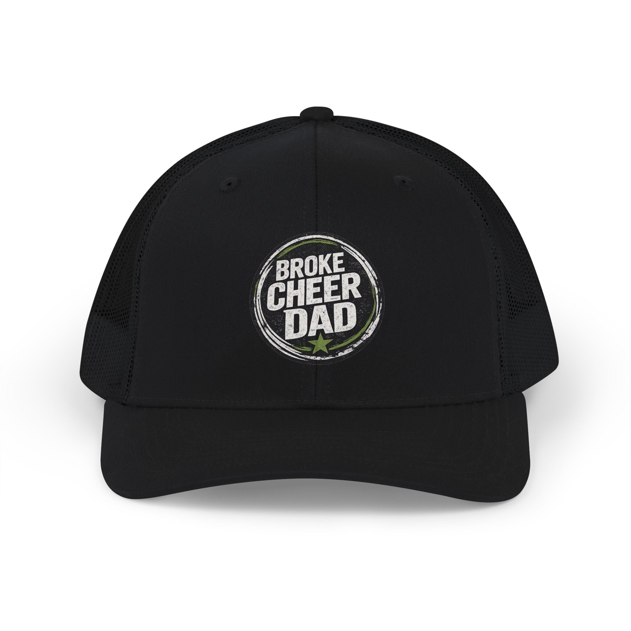 Broke Cheer Dad Snapback Trucker Cap —  Dad Hat for Cheer Parents