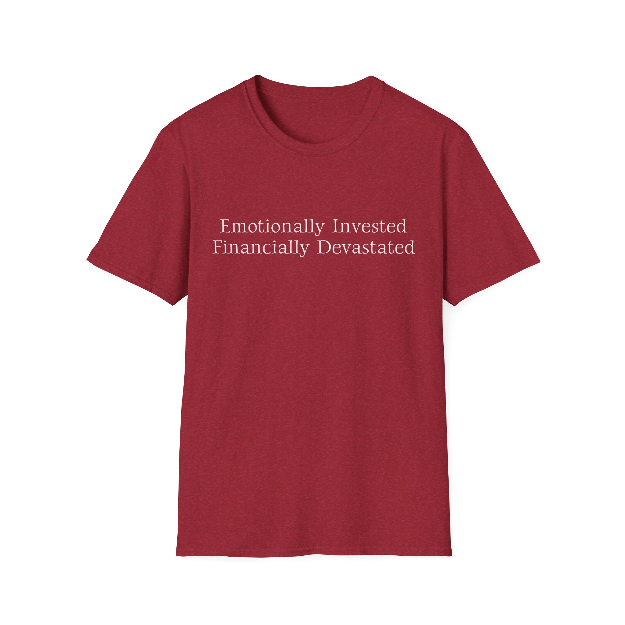 Emotionally Invested Financially Devastated Broke Cheer Dad T-Shirt | Funny Cheer Dad Tee