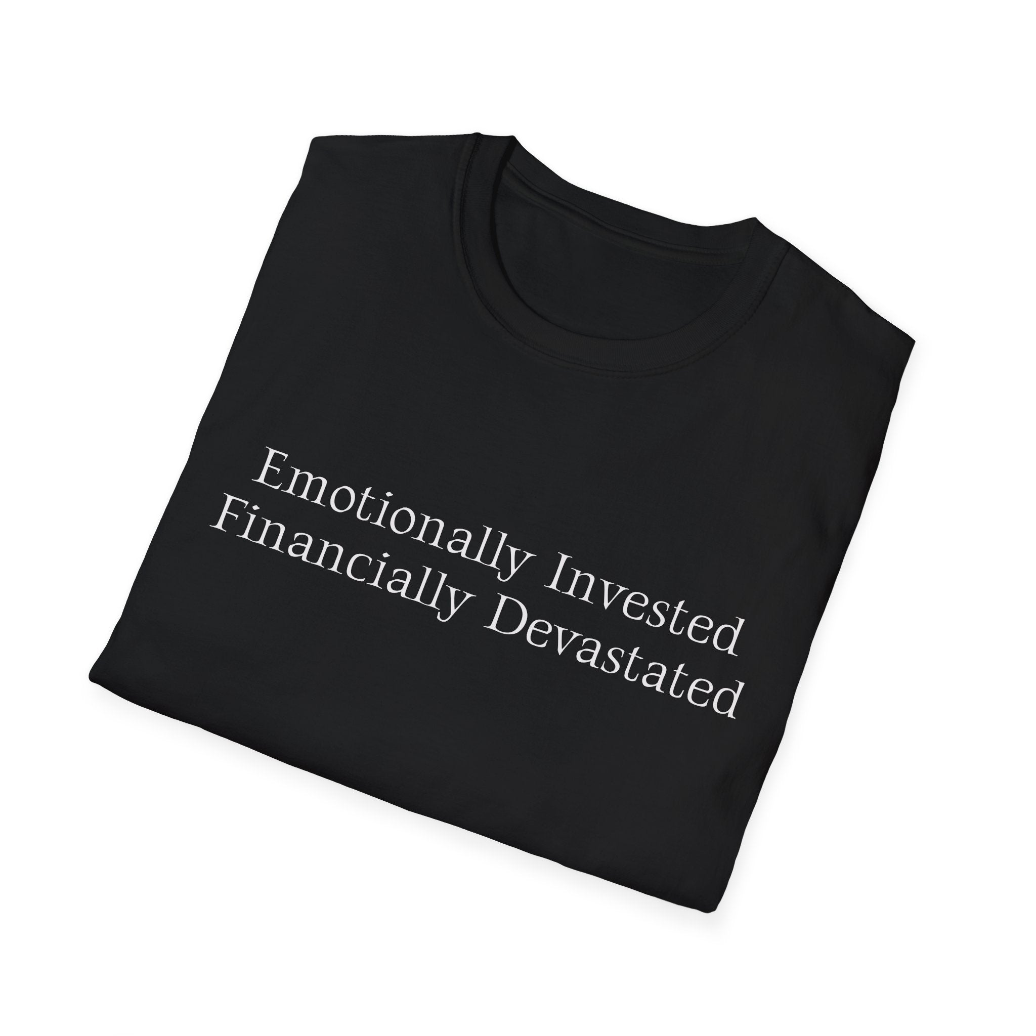 Emotionally Invested Financially Devastated Broke Cheer Dad T-Shirt | Funny Cheer Dad Tee